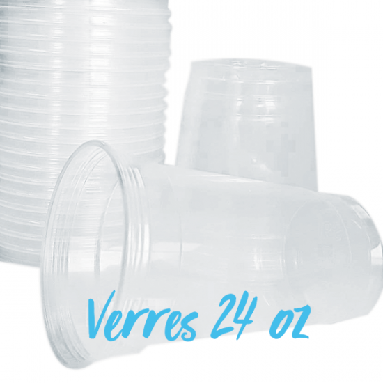 Verre 24 oz, paquet de 50 (grand)