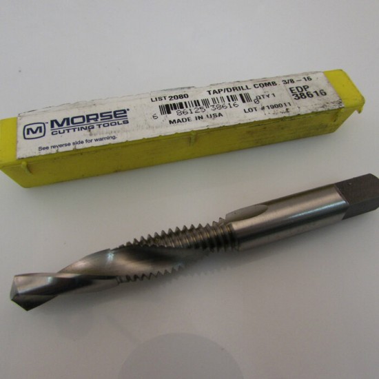 Taraudeur Tap n Drill 38616 3/8-16 Morse Cutting...