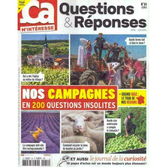 ÇA M'INTÉRESSE QUESTIONS ET RÉPONSES