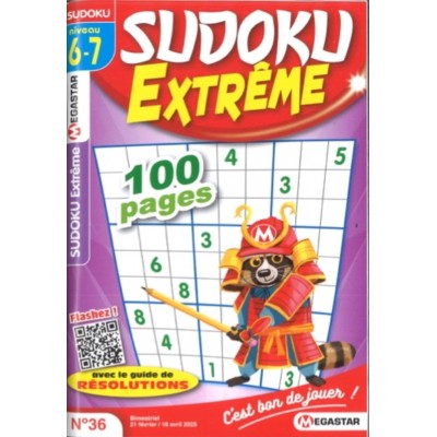 SUDOKU EXTRÊME NIVEAU 6-7