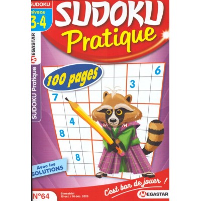 SUDOKU PRATIQUE NIVEAU 3-4