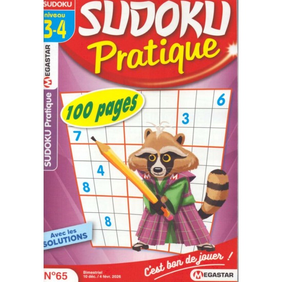 SUDOKU PRATIQUE NIVEAU 3-4