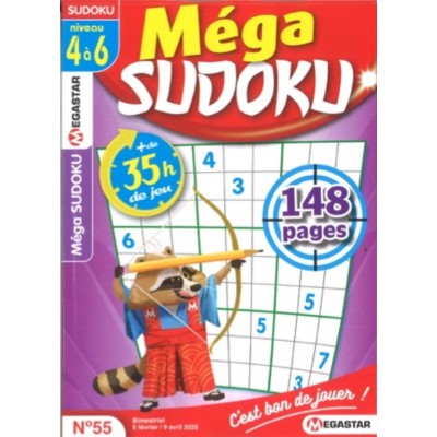 MEGA SUDOKU NIVEAU 4 À 6