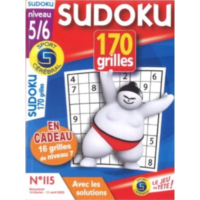 SC SUDOKU 170 GRILLES NIVEAU 5/6