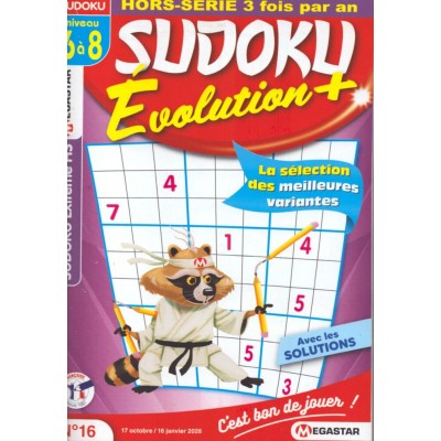 SUDOKU EVOLUTION + HORS-SÉRIE NIVEAU 6 À 8