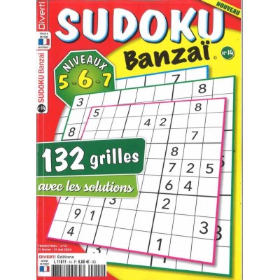 SUDOKU BANZAÏ NIVEAUX 5-6-7