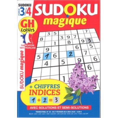SUDOKU MAGIQUE FORCE 3/4