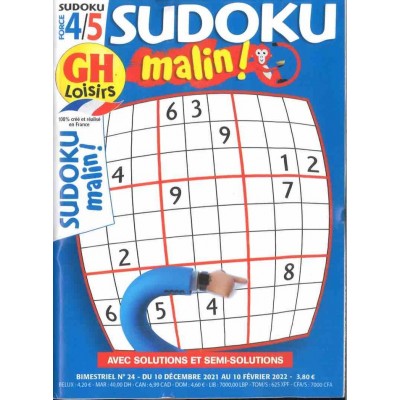 SUDOKU MALIN! FORCE 4-5 SUDOKU MALIN! FORCE 4-5