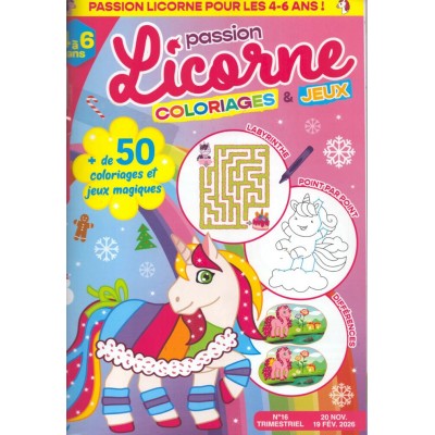 PASSION LICORNE COLORIAGES ET JEUX