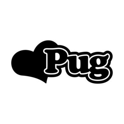   4'' Pug Décalque Vinyle Achetez en 2 Recevez...