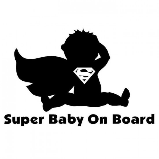  4''  Superman Baby On Board  Décalque Vinyle...