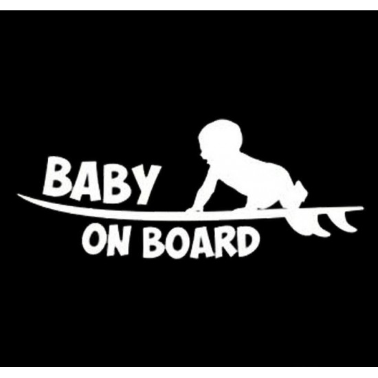  4''  Surfing Baby On Board  Décalque Vinyle...