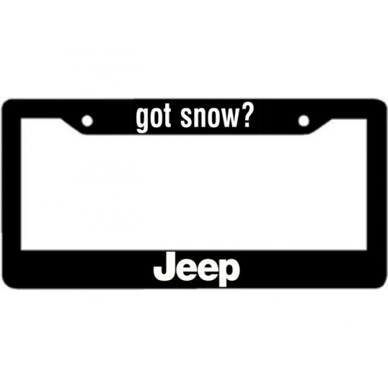 Jeep Got Snow  License Plate Frame 