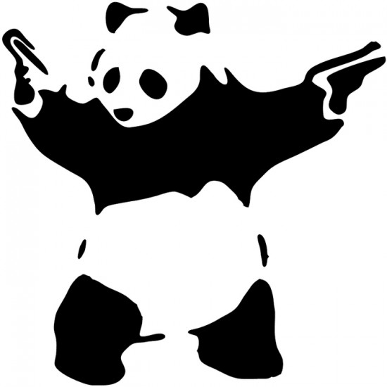  JDM PANDA WITH GUNS Décalque Vinyle Achetez en 2 Recevez 3ieme Gratuit