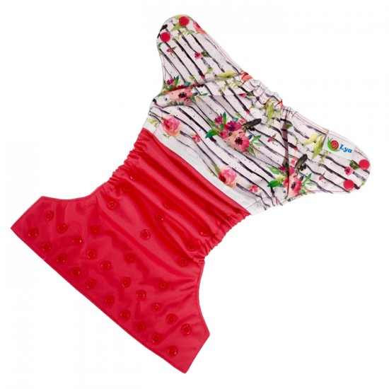 Couche à poche fleurs lignées - Modèle 2.0