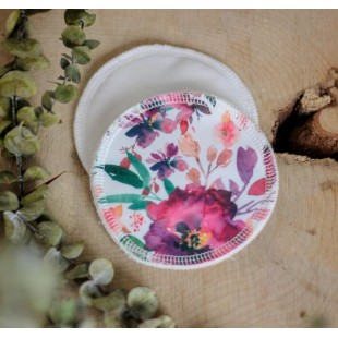 Roses sauvages - Compresses d'allaitement lavables...