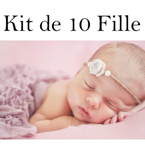 Surprise Lot de 10 couches FILLE - Couche à poche modèle - Prête à partir