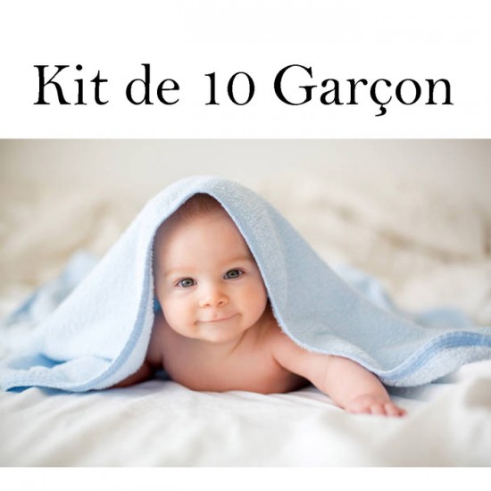 Surprise Lot de 10 couches GARÇON - Couche à poche modèle - Prête à partir