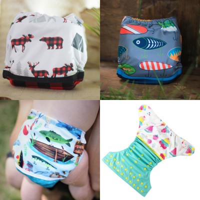 Surprise Lot de 10 couches GARÇON - Couche à poche modèle - Prête à partir