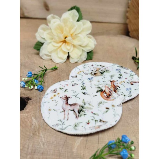 Woodland en fleur - Compresses d'allaitement lavables 