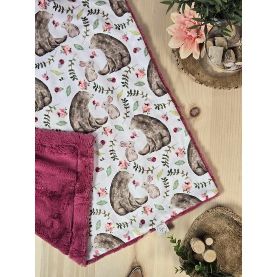 Ours et lapin - Prête à partir - Couverture - Fuchsia