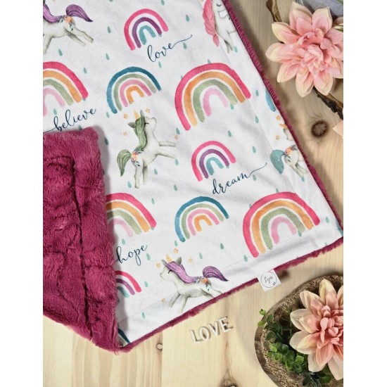 Licorne Love Hope Dream - Prête à partir - Couverture - Fuchsia