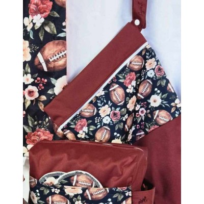 Football floral - Humidisacs de transport - Wetbag...