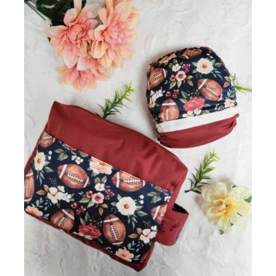 Football floral - Pochette à couche - Diaper pod 3.0 - Sur commande