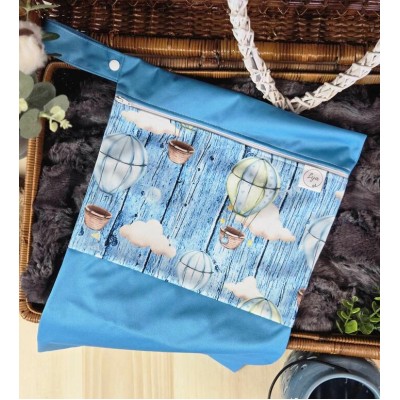 Montgolfière bleue - Humidisacs - Wetbag - 2.0