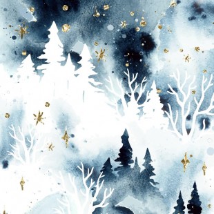 Forêt nocturne - Couche de piscine 