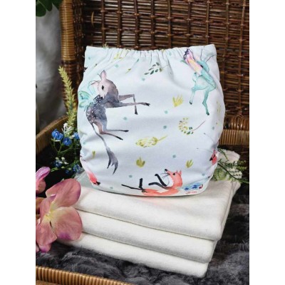 Animaux ailés - FULL print - Couche à poche modèle 3.0 