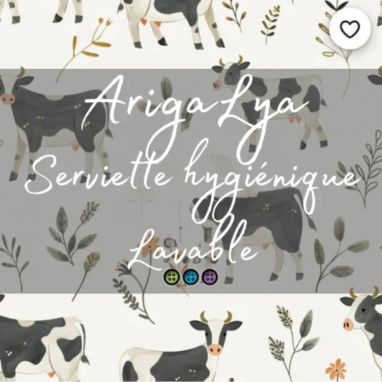 Vache - ArigaLYA - Serviettes hygiéniques lavables