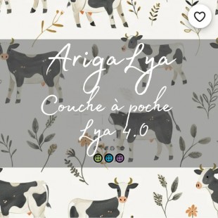 Vache - Couche à poche modèle 4.0 - ArigaLya