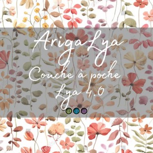 Fleuris - Couche à poche modèle 4.0 - ArigaLya