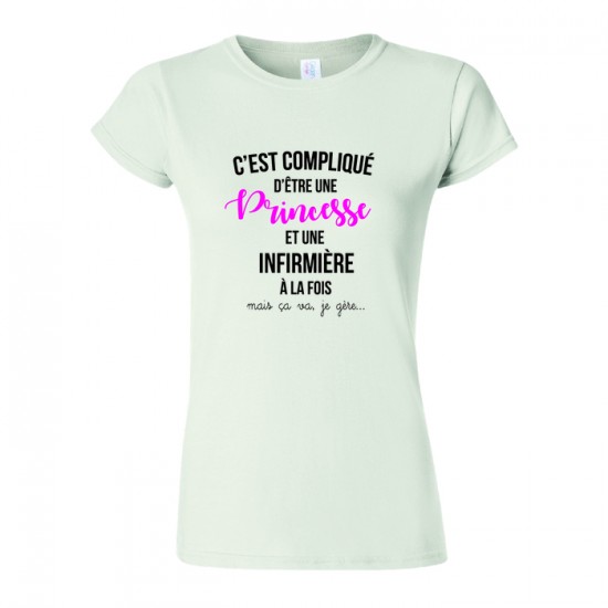T-Shirt modèle "Princesse infirmière" 