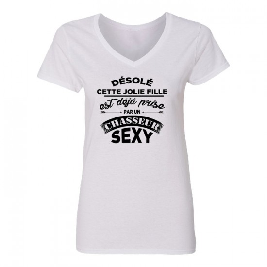 T-Shirt modèle "Prise par un chasseur sexy " 