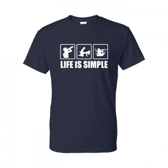 T-shirt ''Life is simple chasse" 