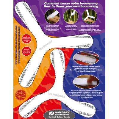 Boomerangs d'intérieur en carton