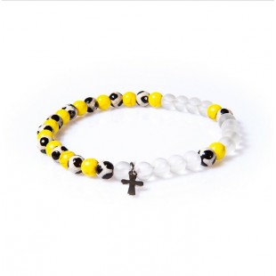 Bracelet-Pierre Naturelle 2 tons  
