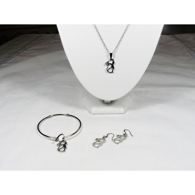 Boucle D'oreille chat-Acier inoxydable