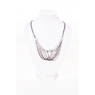 Collier Cristal-Acier inox