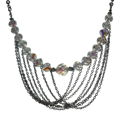 Collier Cristal-Acier inox