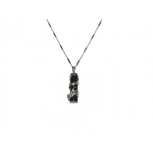 Pendentif Onyx -Acier Inoxydable