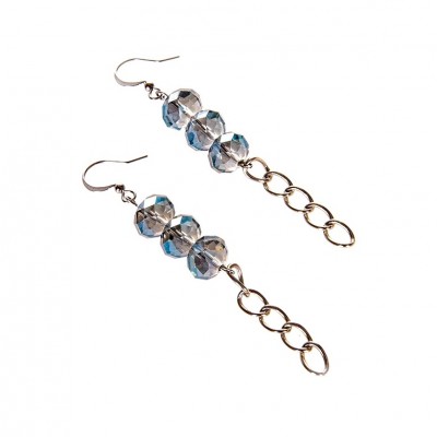 Collier Cristal D'orios Bleu Gris