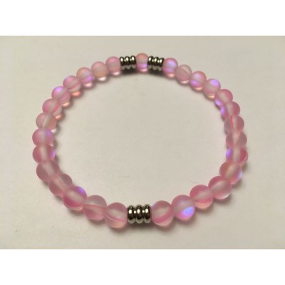 Bracelet rose-Perle de lune