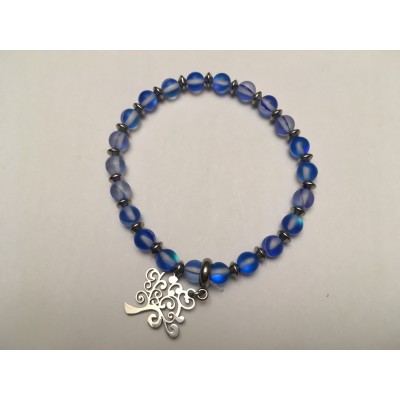 Bracelet pierre de lune bleu