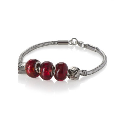Bracelet de Style Pandora rouge