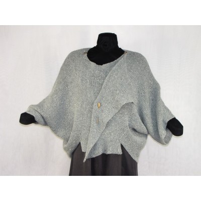Veste carrée gris tweed