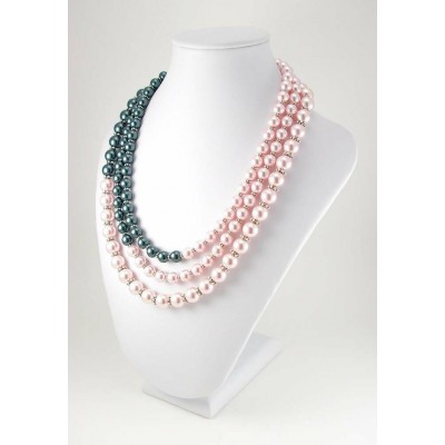 Collier perle Swarovski deux tons