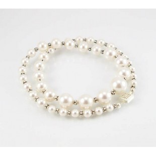 Collier de perles blanche Swarovski
